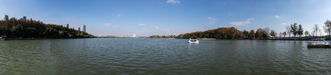 Beautiful Landscape by Xuanwu Lake in Nanjing City
