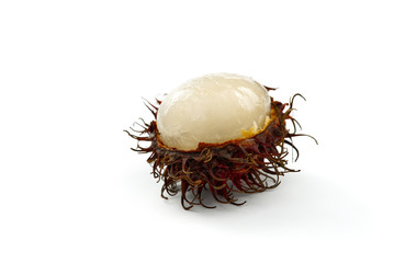 Fototapeta premium Rambutan isolated on white. close up photo