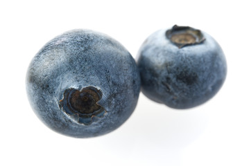 Fresh blueberry isolated on white background. closeup
