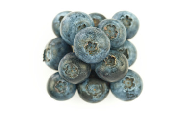 Fresh blueberry isolated on white background. closeup