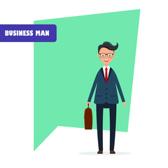 Businessmans character  vector illustration in flat design