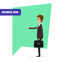 Businessmans character  vector illustration in flat design