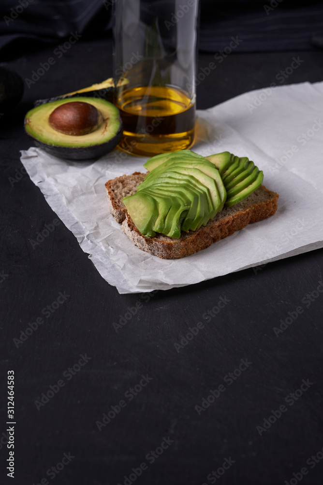 Wall mural toast with avocado