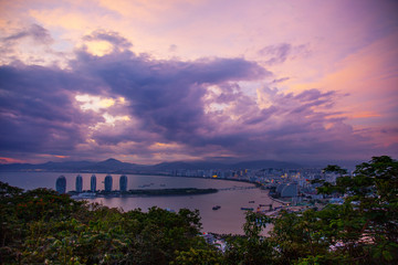 China Hainan Island Landscape Sunset View