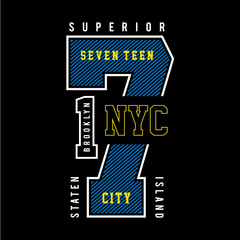new york city  typography design vector illustration for t-shirt