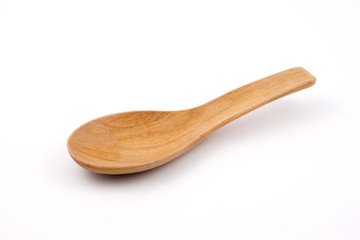 wooden spoon isolated on white background