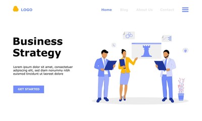 Business Strategy Vector Illustration Concept , Suitable for web landing page, ui,  mobile app, editorial design, flyer, banner, and other related occasion