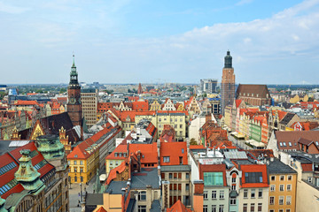 Naklejka na ściany i meble Old Town in Wroclaw, Poland
