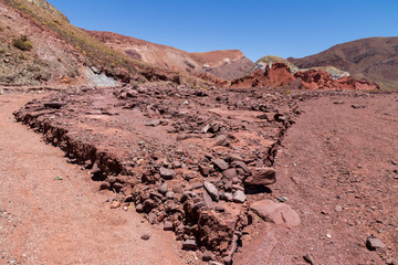 Valle Arcoiris, Rainbow valley, near San Pedro de Atacama in Chile