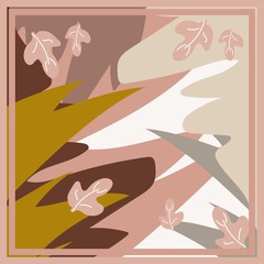 Design of hijab or scarf motifs with abstract patterns