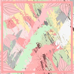 Design of hijab or scarf motifs with abstract patterns