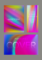 Bright abstract colorful galagramic banners. Vector illustration
