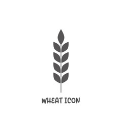 Wheat icon simple flat style vector illustration.