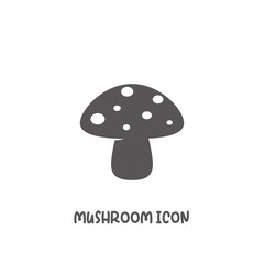 Mushroom icon simple flat style vector illustration.