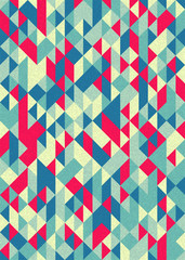 Pattern with random colored Diamonds Generative Art background illustration