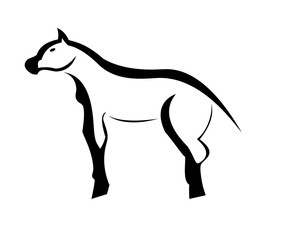 Simple vector horse logo design