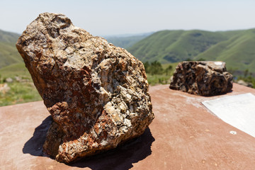 Tsunami conglomerate, a sedimentary rock formed from rock fragments cemented together by much finer...