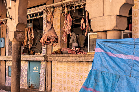 butcher shops in the medina of Tiznit