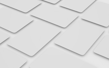 Playing cards mockup deck of playing cards isolated in white table 3D rendering illustration