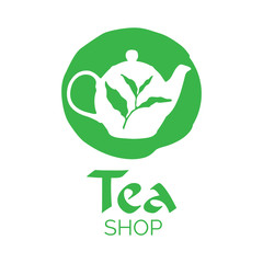 Vector logo of a tea shop and cafe