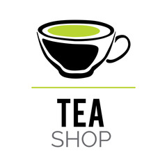 Vector logo of a tea shop and cafe