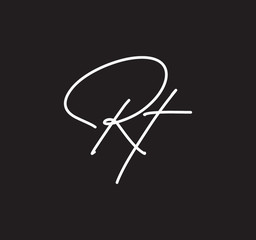 Couple Cursive Letters Initial Signature Handwriting Calligraphy