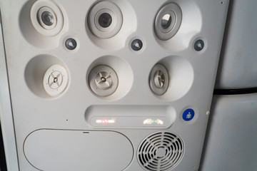 airplane overhead passenger controls panel