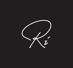 Couple Cursive Letters Initial Signature Handwriting Calligraphy