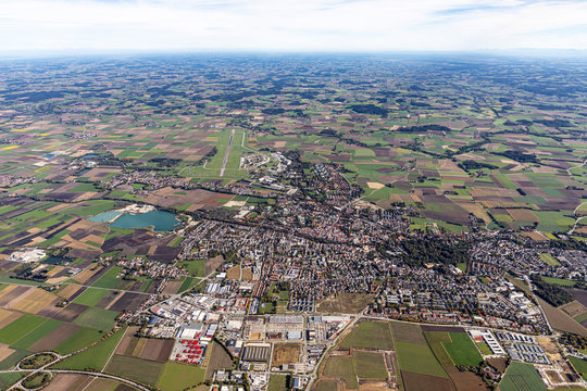 Luftbild von Erding in Oberbayern