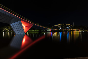 Adelaide Oval and River Torrens Footbridge