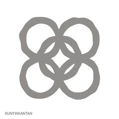 Vector monochrome icon with Adinkra symbol Kuntinkantan