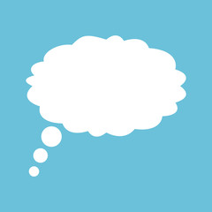 Thinking cloud, Cartoon dialogs cloud vector, icon image