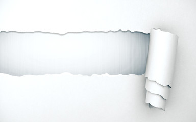 Torn white paper
