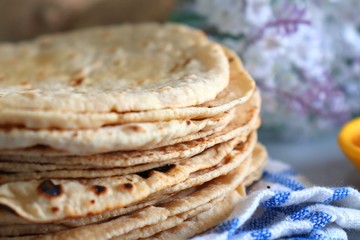 Indian Chapati / Fulka or Gehu Roti. It's a Healthy fiber rich traditional Indian food.