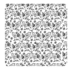 Cartoon birds seamless pattern background. 