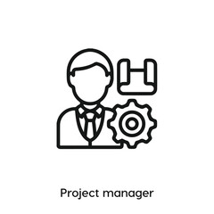 project manager icon vector sign symbol