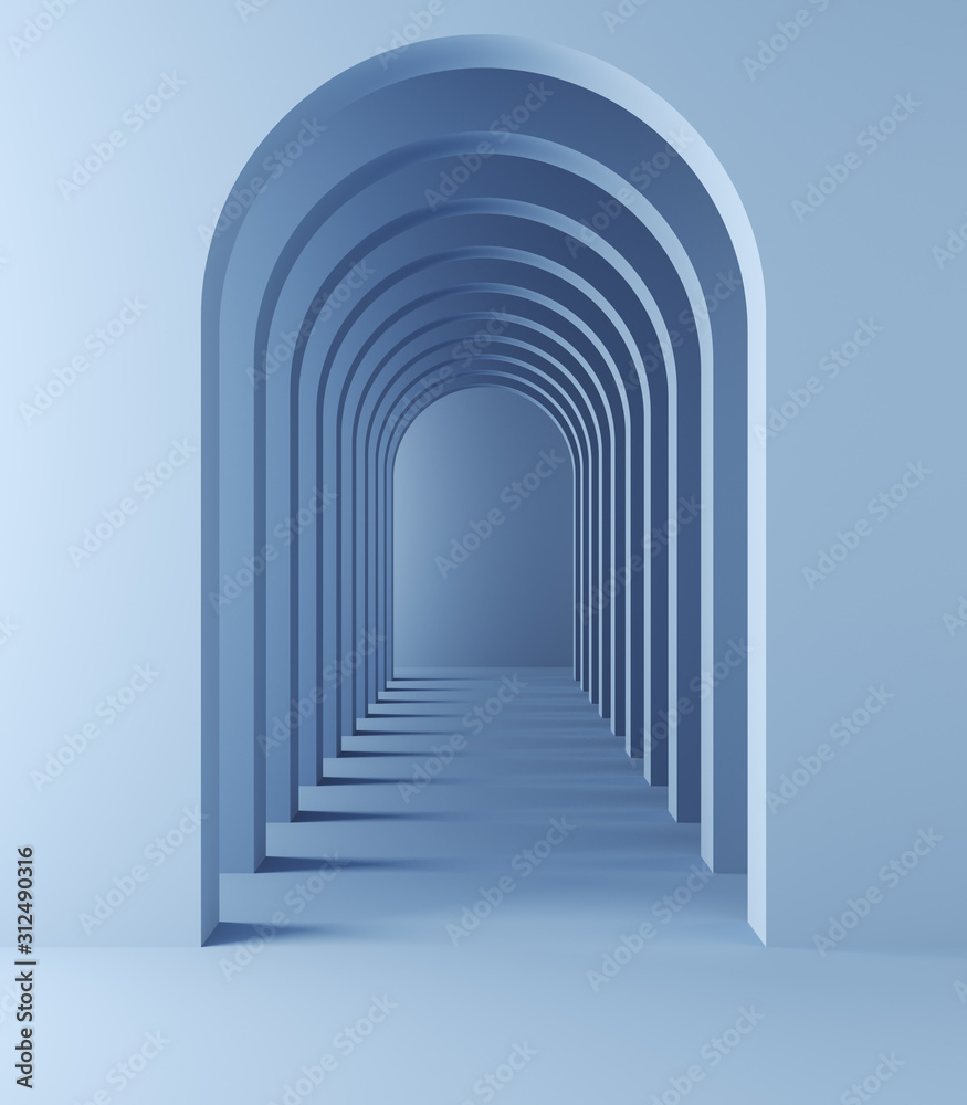 Canvas Prints long tunnel with arches