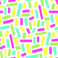 Geometric Colorful Square Vector Seamless Pattern Print on a White Background