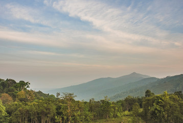Beautiful mountain views at Doi Kat. Nantaburi National Park, Nan, Thailand
