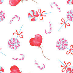 pattern of candies on Valentine's day