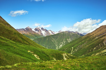 Fototapeta premium Amazing mountain landscape, wildlife traveling, to the mountains.