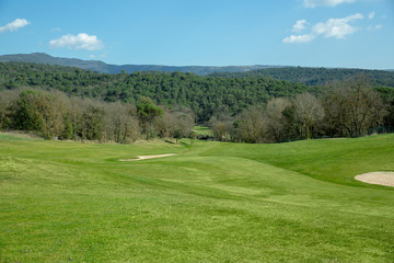 Catalan golf Field in Mountains