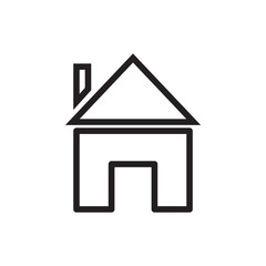 Home icon vector in flat design template