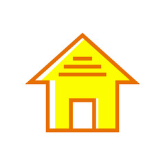 Home icon vector in flat design template