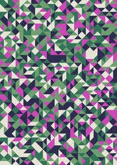 Pattern with random colored Diamonds Generative Art background illustration