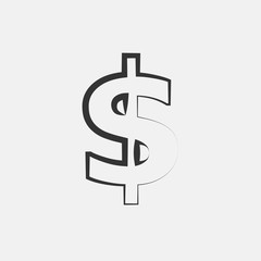 dollar currency sign icon vector for web and graphic design