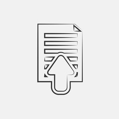 upload document icon vector for web and graphic design