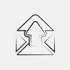 outgoing message icon vector for web and graphic design