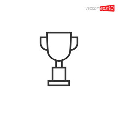 Trophy Icon Design Vector Template