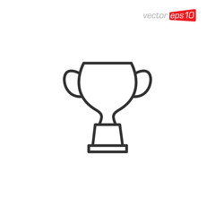Trophy Icon Design Vector Template